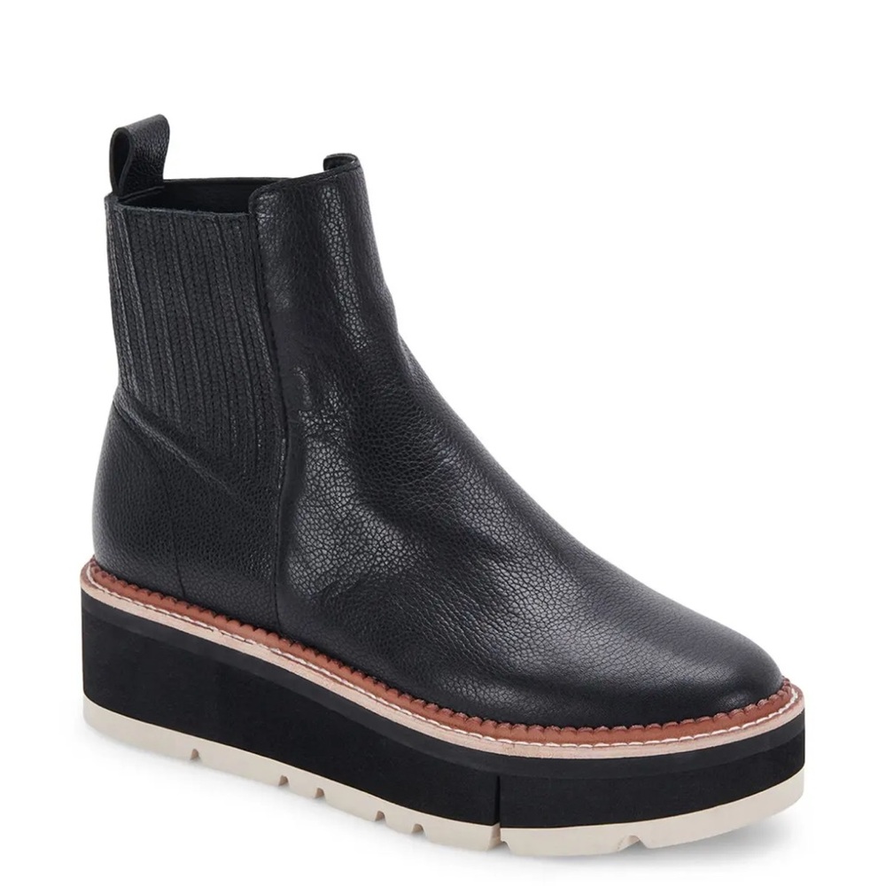 Dolce Vita Trevor Chelsea Black Platform Boots